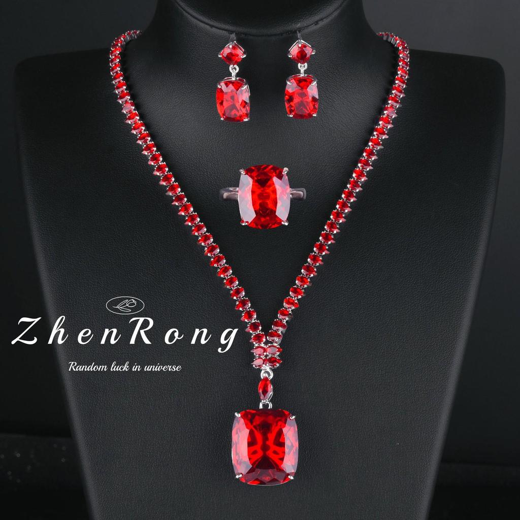 Conjunto Colar Topázio Água Marinha 20 Quilates, Anel Paraíba e Brincos Diamantes Azul Royal-Amarelo