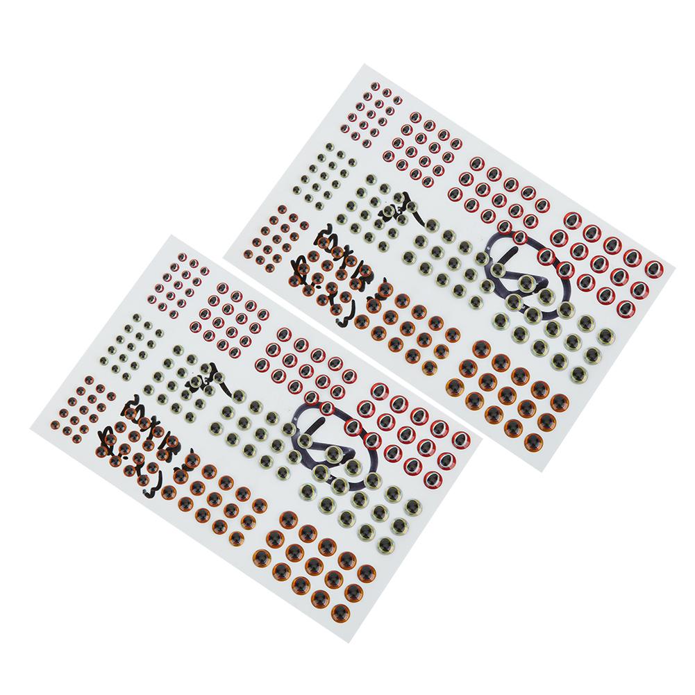 2 Sheets Three Dimensional Artificial Simulation Lure Bait Fish Eyes Set DIY Sticker