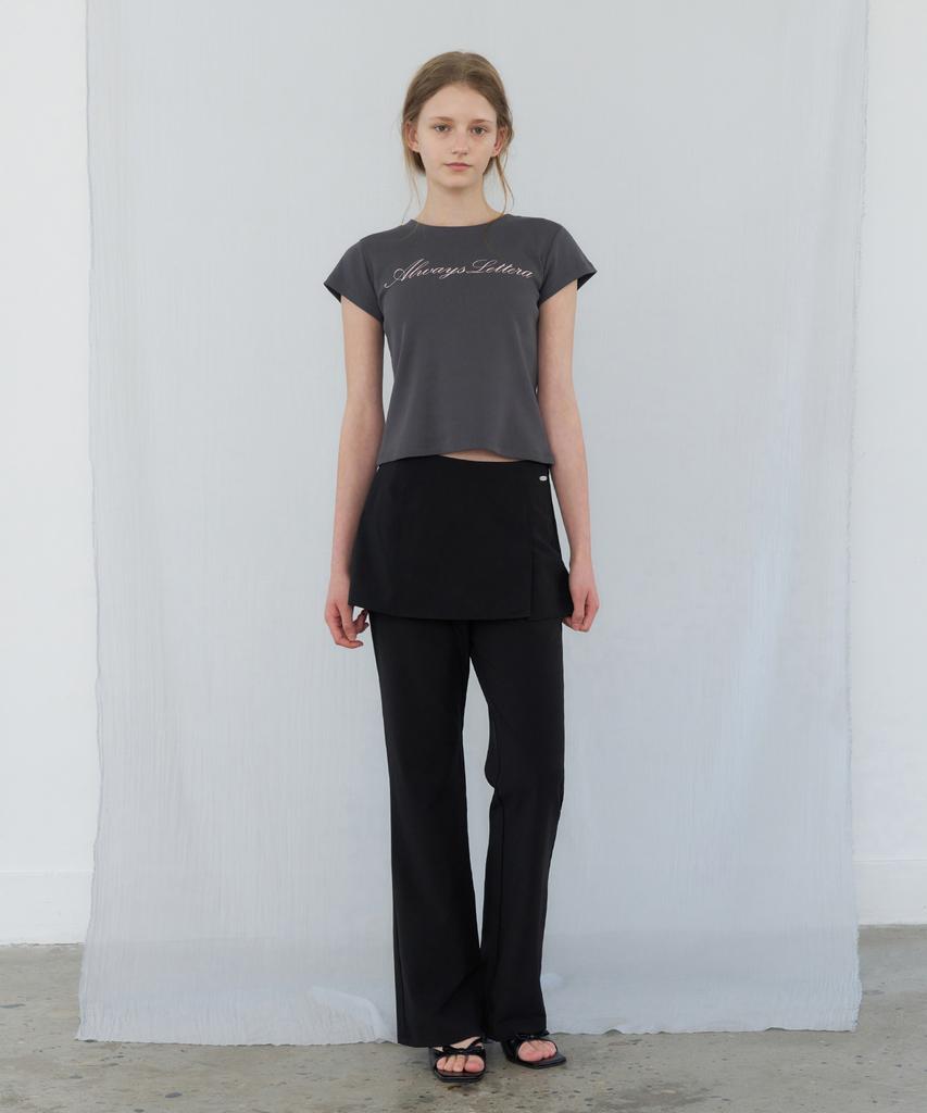 LETTERA Side Slit Skirt Pants
