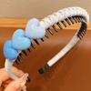 Baby Headband Anti-Slip Toothed Comb Soft 3D Heart Flower Decoration Hair