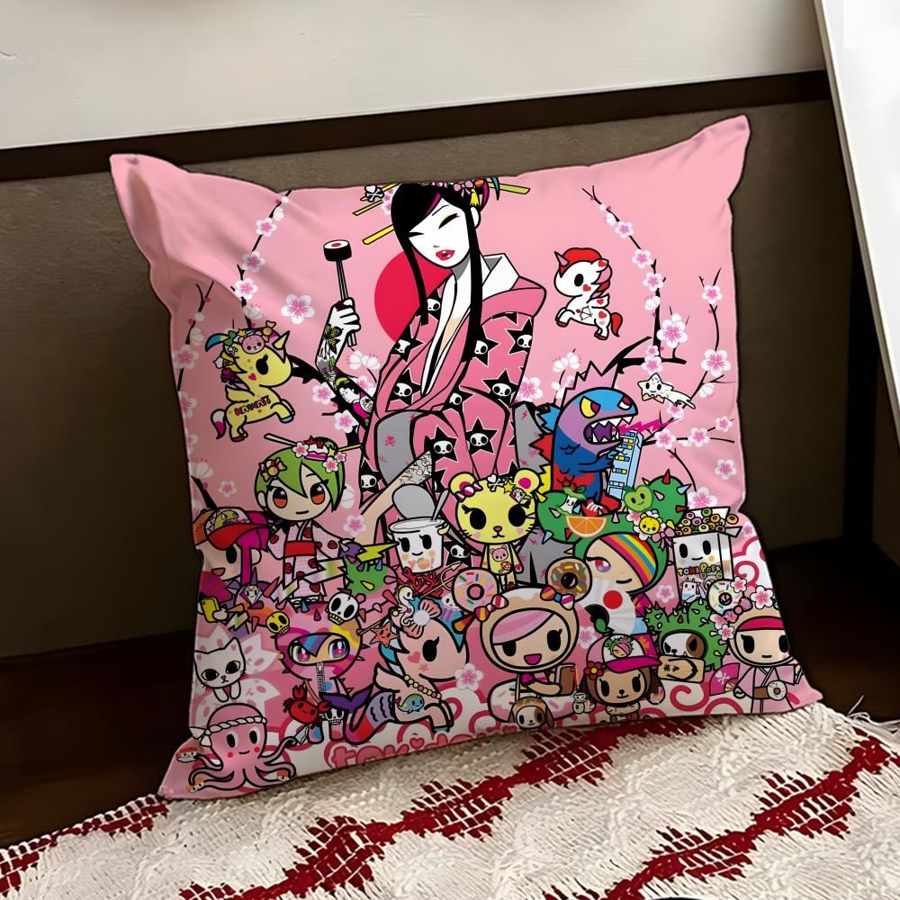 TTokidoki Cushion Cover Reversible Soft Durable Pillow Cover Home  Car MultiScene Use for Daily Comfort