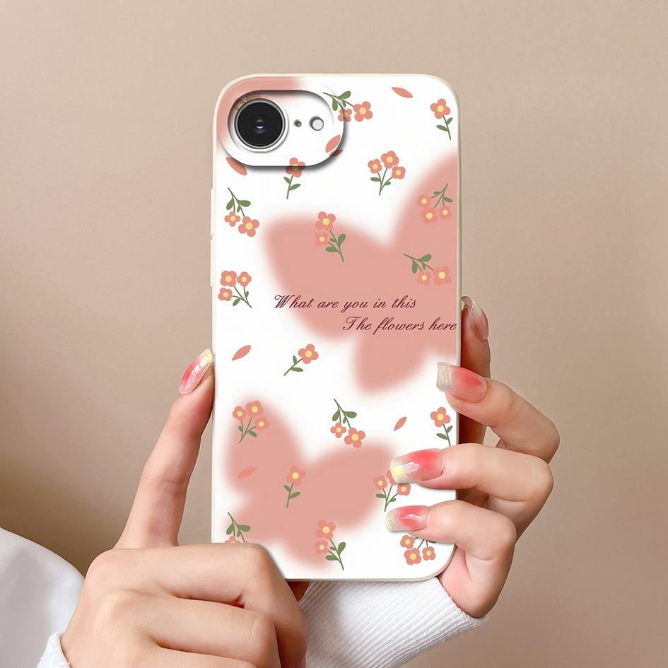 Cute Lucky Girl Phone Case For Apple iPhone 16e Soft Liquid Silicone High Quality Anti Drop Durable Anti Slip Protective Shell For Apple Bumper Covers