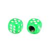 X AUTOHAUX Tire Valve Dice Wheel Air Stem Cap Cover Universal for Car Truck Motorcycle Motorcycle Motorcycle 4pcs Green