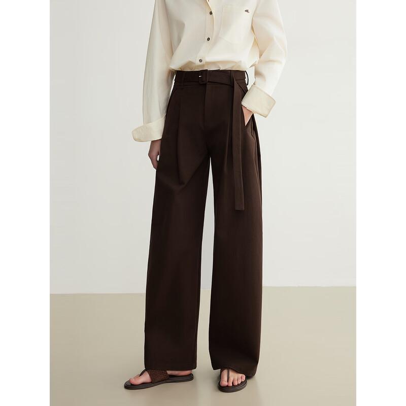 ELLE Women s Thickened French Cotton Wide-Leg Lounge Pants M