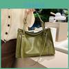Trendy Pu Leather Retro Tote Bag For Women 2024 New Fashion Large Capacity Shoulder Bag