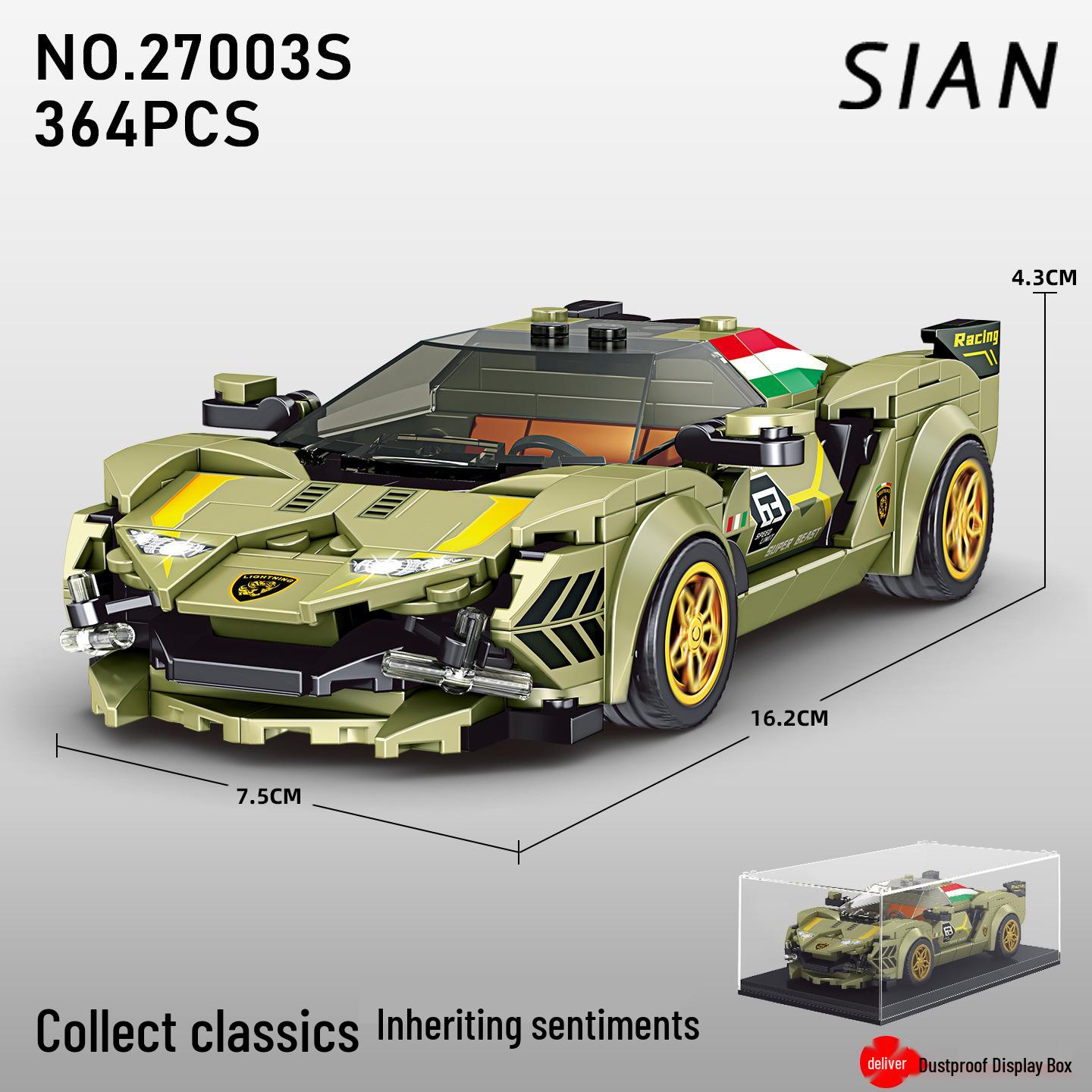 Yuxing King Model Sian Sports Car Building Blocks, Set 27003
