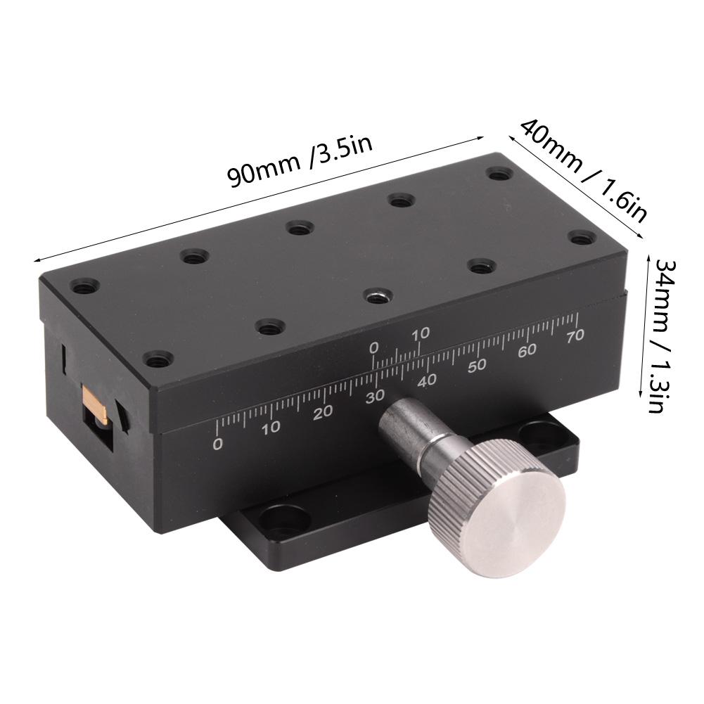 Manual X Trimming  Gear  High Accuracy Adjustable Sliding Stage 40x90mm Manual Trimming Table X Trimming