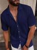 Men's Casual Knitted Hollow Breathable Shirt