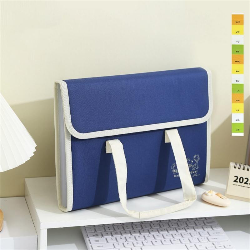 Folder Organowy A4 Folder na Dokumenty z Etykietami Folder Plikowy Organizery na Dokumenty Torba do Przechowywania Dokumentów dla Ucznia