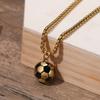 3D Football Necklaces For Men, Solid Stainless Steel Casual Scoocer Pendants, Sports Lover Boys Birthday Gifts Jewelry