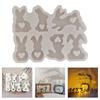 Food Grade Silicone Mold Easter Rabbit Shape Crafting Moulds Soft Flexible Moulds Silicone Texture for Hand-Making