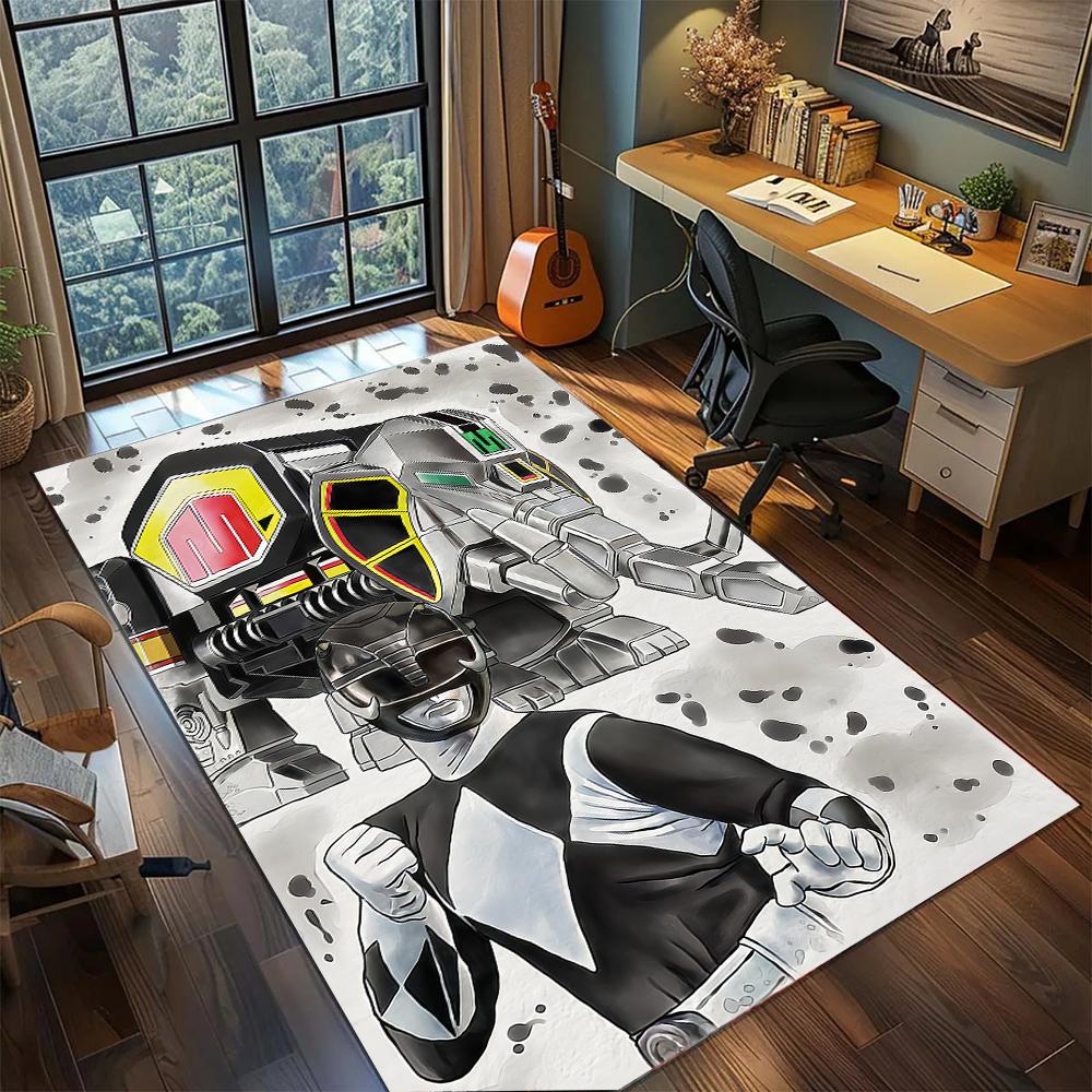 Anime Super Sentai Kyuranger Rug Carpet Large Area Rug Non Slip Washable Floor Mat Gamer Room Bedroom Home Decor