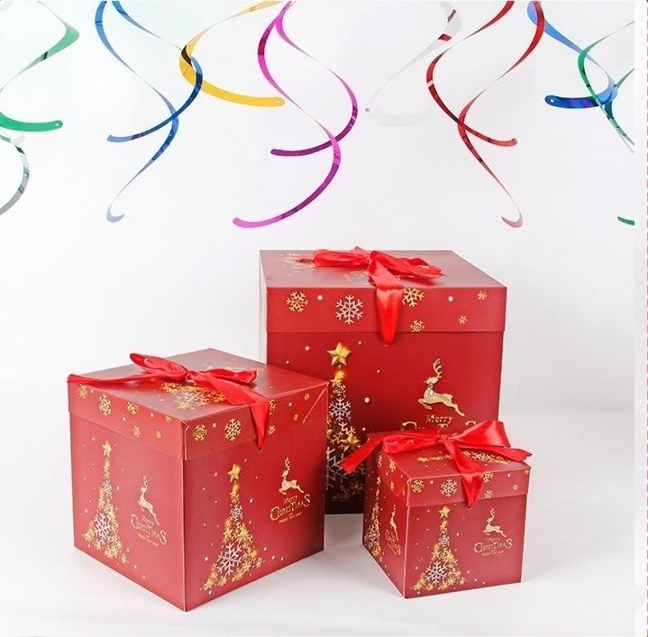 3PCS/SET Christmas Decoration Gift Box Christmas Decoration Articles Paper Gift Box Christmas Tree Gift Box