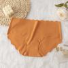 Women Seamless Solid Color Thin Breathable Quick Dry Low Waist Panties With Cotton Crotch