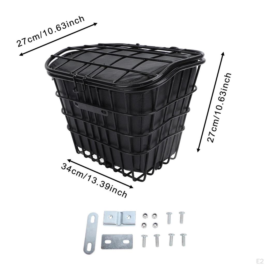 Basket Sundries Organizer Easy to Install Accessories Bike Rack with Liner Bag for Biking