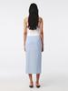 Gijun Stripe Corsage Long Skirt Sky Blue Stripe
