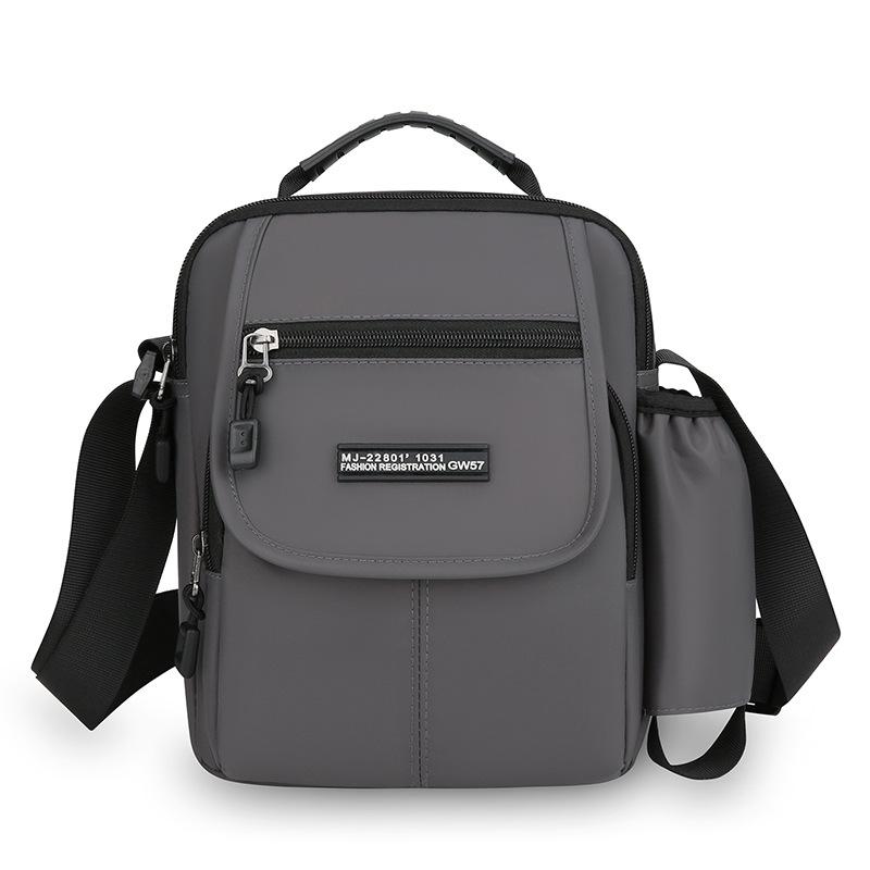 Men's Shoulder Bag Multi-Compartment Wear-Resistant Lightweight Handbag Business Travel Crossbody Bag