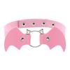 DIEZI Harajuku Bowknot Ball Heart Circel Rivet Flower Choker Necklace Torques Women Men Gothic Pink PU Leather Necklace Jewelry