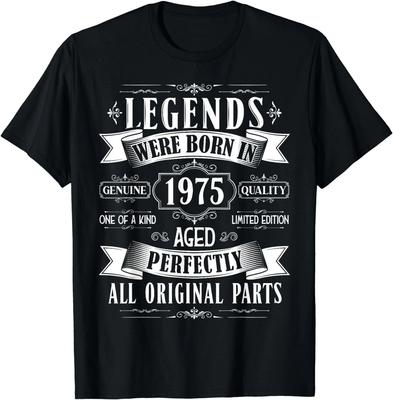 Legends Born In 1975 49th Birthday 49 Years Old Bday Gift Unisex T-Shirt
