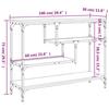 VidaXL Table Console, Bout de Canapé avec Étagère, Table d'Appoint avec Pieds, Meuble de Rangement Entrée, Industriel, Chêne 838915