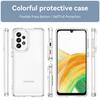Phone Cover for Samsung Galaxy A33 5G Clear Case with Electroplating Buttons (Big Rear Lens Hole)