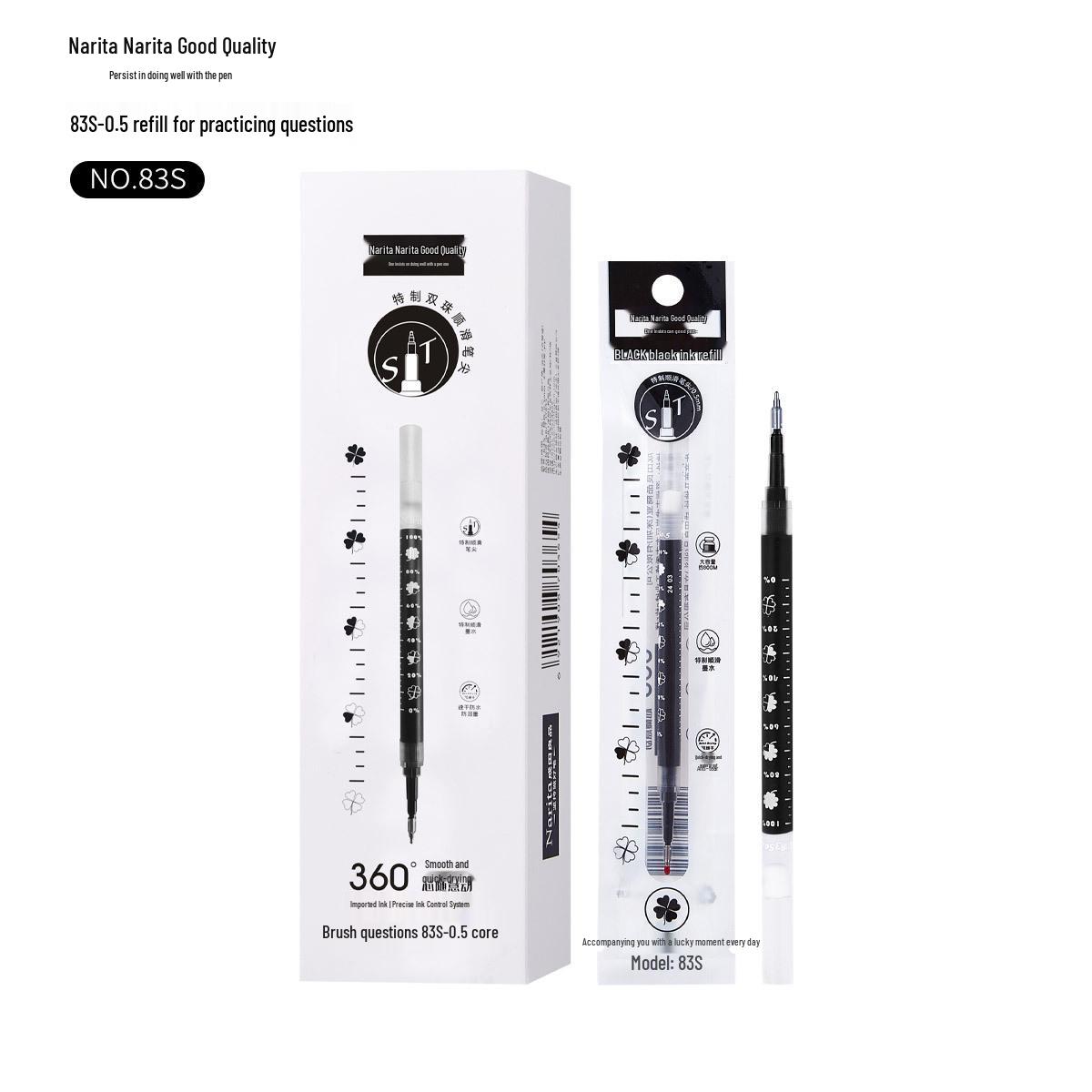 Narita Quick-Dry Neutral Pen Refill - 0.5mm Needle Tip, Japanese Style 0.5mm Needle Tip