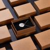 12pcs Kraft Cotton Filled Cardboard Paper Jewelry Set Boxes for Ring Necklace Earring with Sponge Inside Rectangle Tan 9x7x3cm