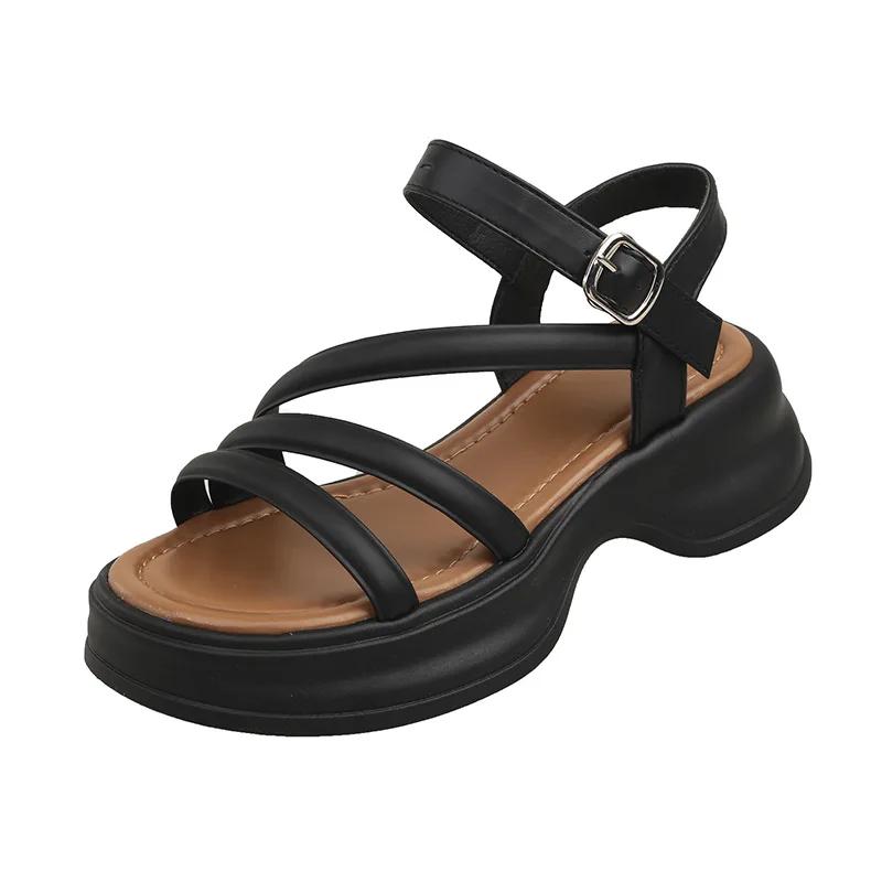 Mode Gladiatoren Sandalen Damen Sommer Lässig Dicke Sohle Plateau Schuhe Dame Komfort Offene Zehen Strand Sandale Schuhwerk Sandalias De Mujer