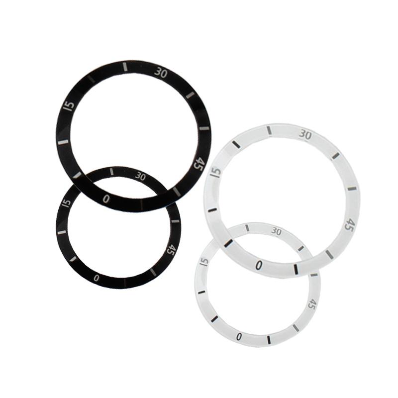 ONEFor Ceramic Case Dial Digital Bezel Men's Women's Black White Watch AccessoriesMN