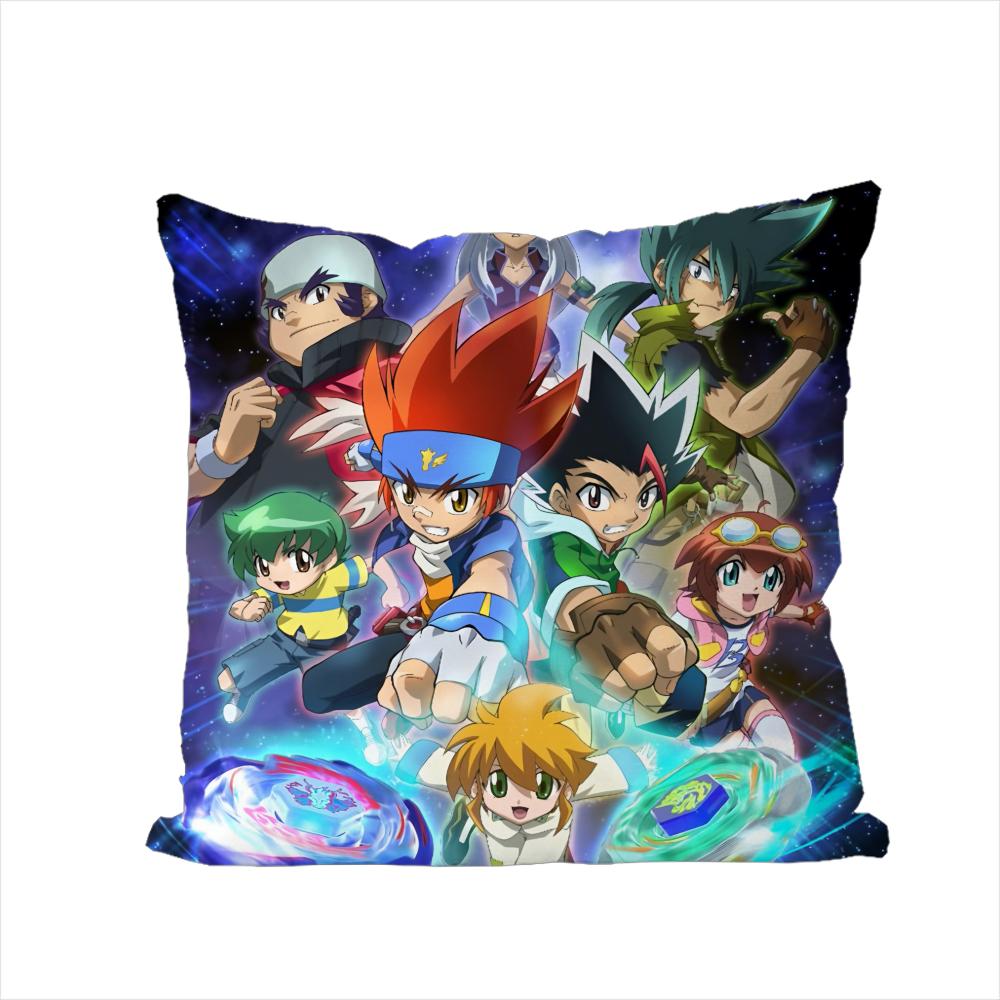 BAKUTEN SHOOT BEYBLADE Pillow Case For Car Sofa Decorative Home Doublesided Print Plush Square Throw Pillow Cushion Cover