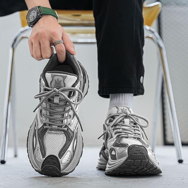 Mesh Upper Thick Platform Breathable Running Male Sports Shoes Simple Unisex Athletic Outdoor Low Price Men's Casual Sneakers