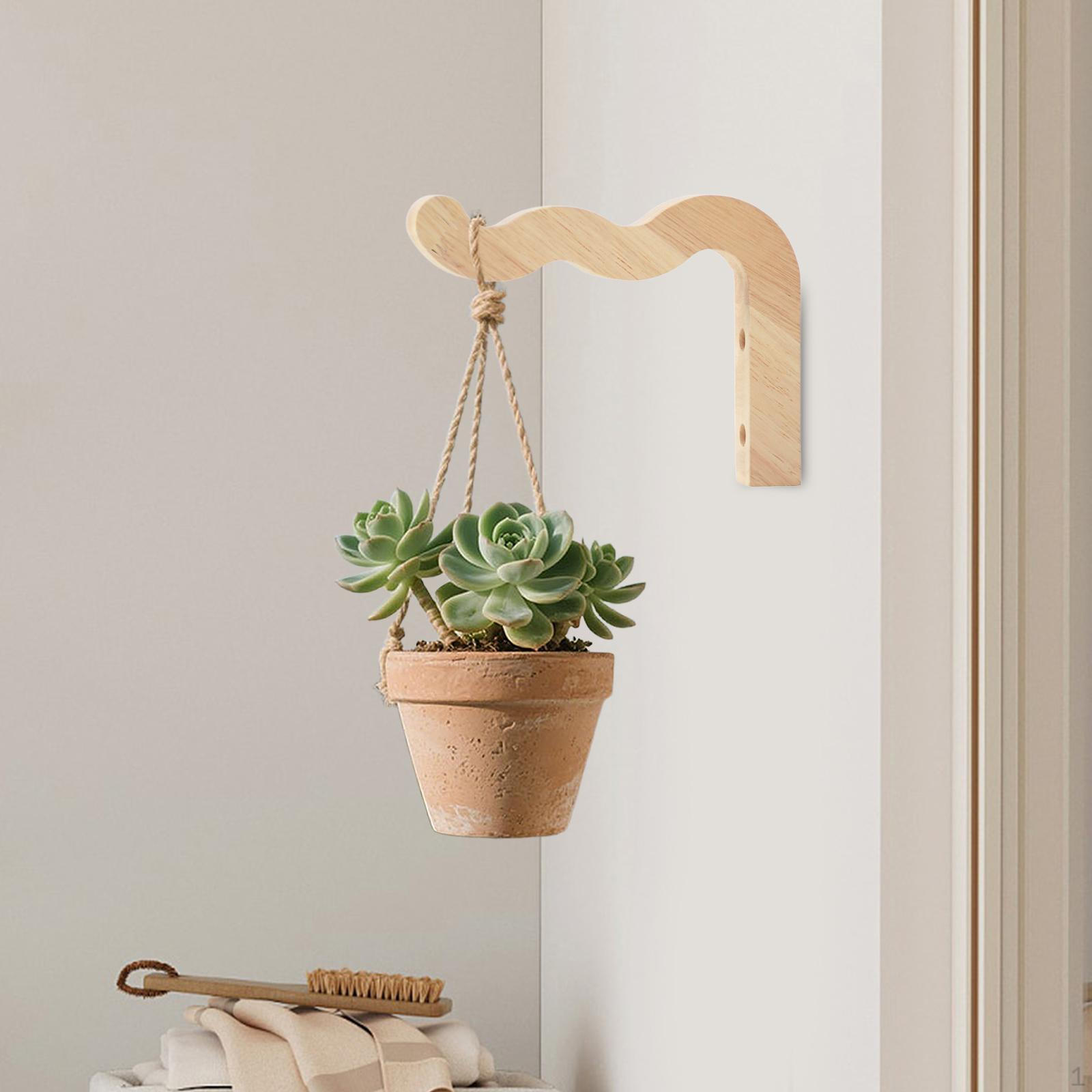 

Decorative Wooden Plant Hook for Flower Basket Hanging on Walls, Suitable Wind Chime And Lantern Light Wood