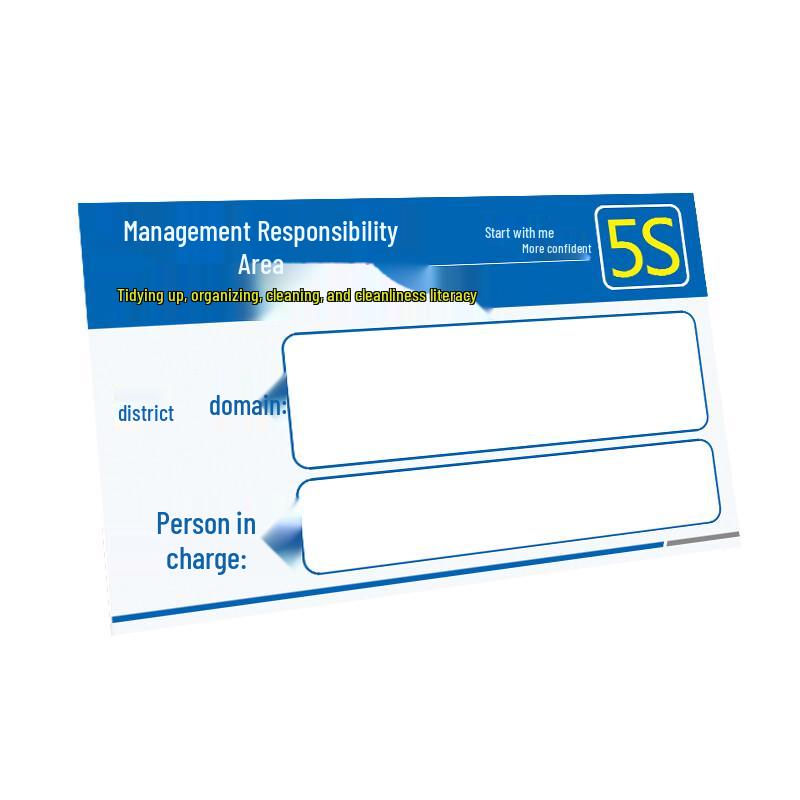 5S/6S Responsibility Area Management Sign 28x18 cm