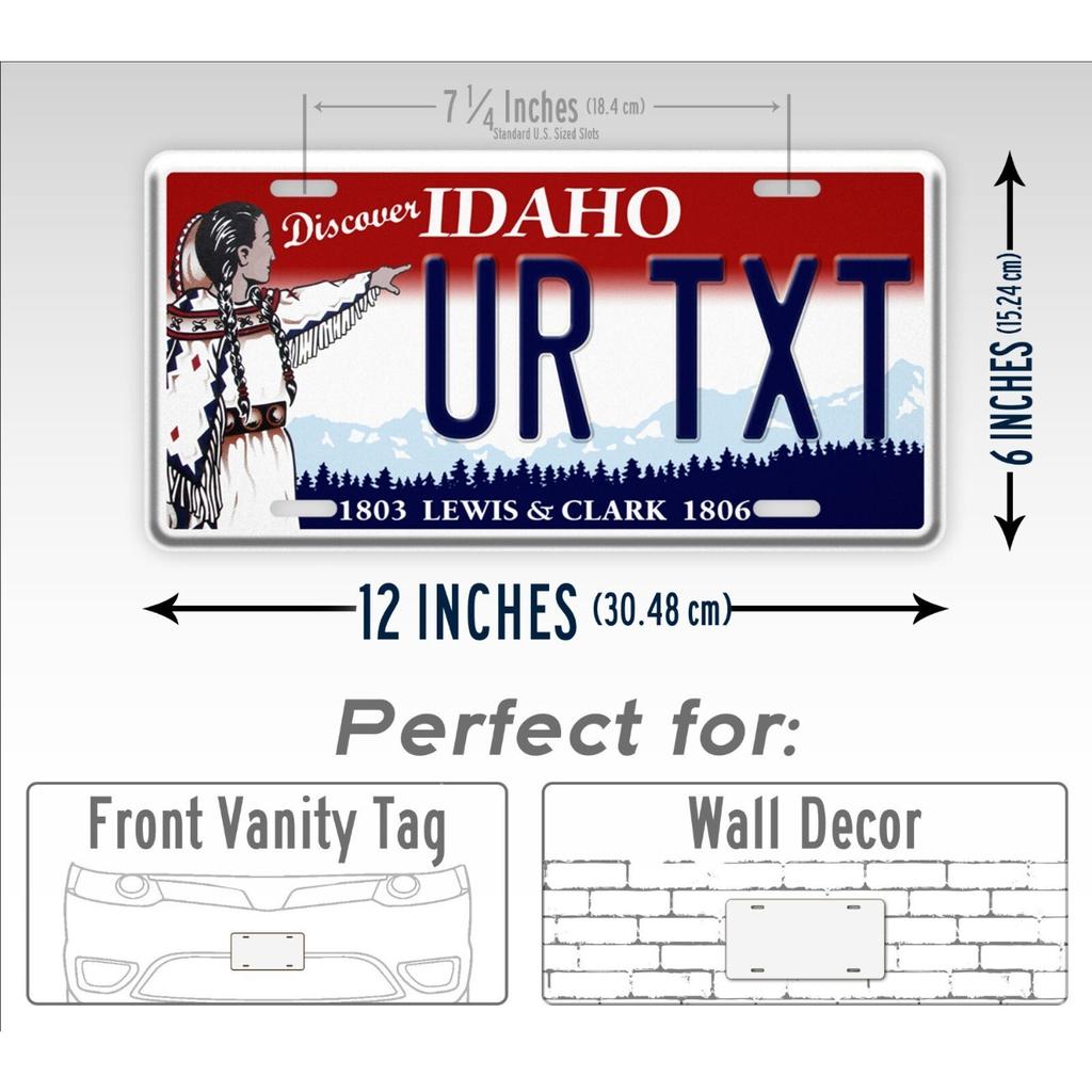 Personalized Idaho Lewis Clark Themed Decorative Metal Sign Home Wall Art