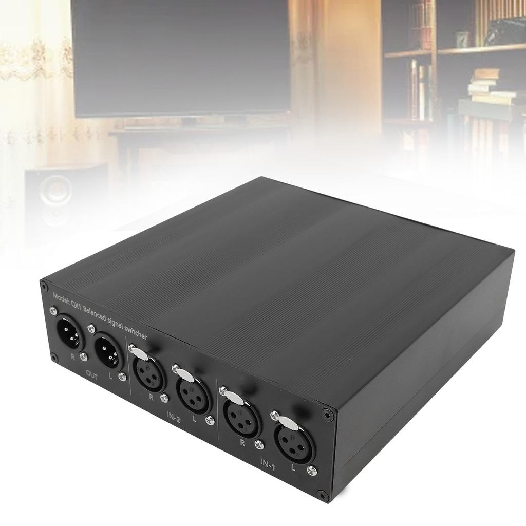 2 In 1 Out Sound Switch XLR Lossless Balance Sound Selector Switcher for 2 Channel HiFi Stereo L/R C