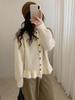 Korean Style Lace-Trim Knit Cardigan for Women - Soft, Fluffy, and Loose Fit for Spring and Autumn
