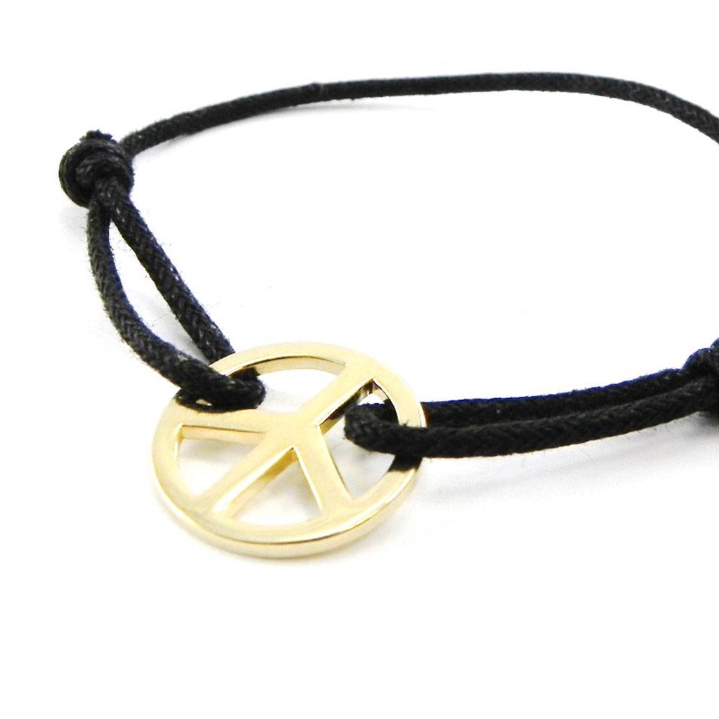 Les Trésors De Lily [I5388] - Gold Plated Bracelet 'Peace' Black Gold - 17 Mm