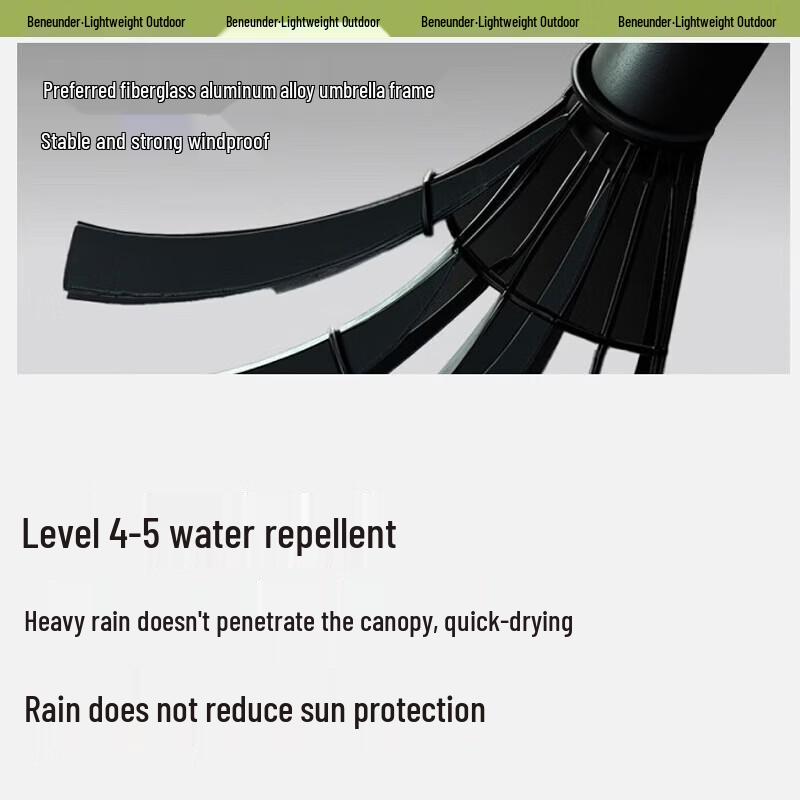 beneunder Three-Fold UV Protection Travel Umbrella