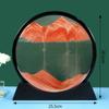 7 Inch Flowing Sand Picture Hourglass Sand Art Decor for Desk Wooden Frame Landscape Tabletop Ornament for Living Room Office