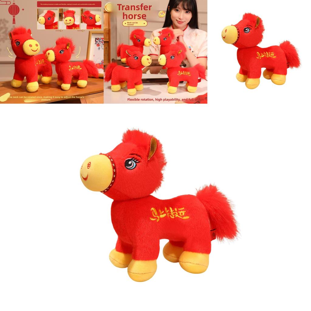 Chinese Zodiac Pony Plush Toy With Pp Cotton Fill For Chinese New Year Gift