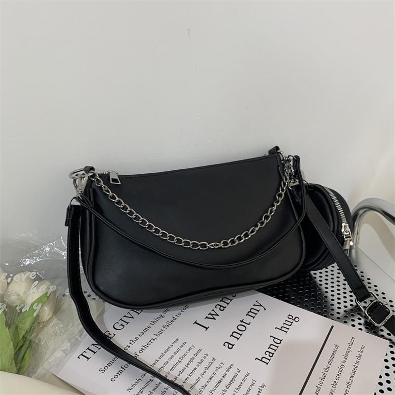 2023 Summer New Fashion Simple Shoulder Bag Street Trendy Retro Handbag Casual Commuter Armpit Bag