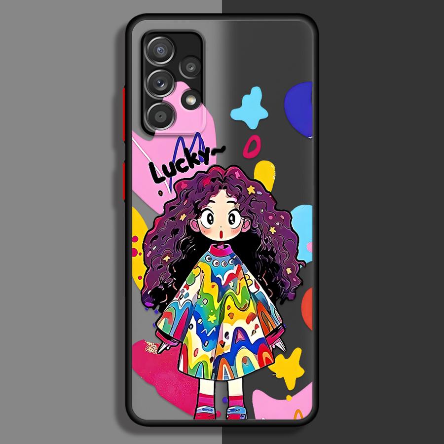 Case for Samsung Galaxy A14 A23 A73 A33 A35 A56 A55 A53 A52S A72 A17 A52 A16 A15 A54 A34 A36 Phone Cover Cute Cartoon Character