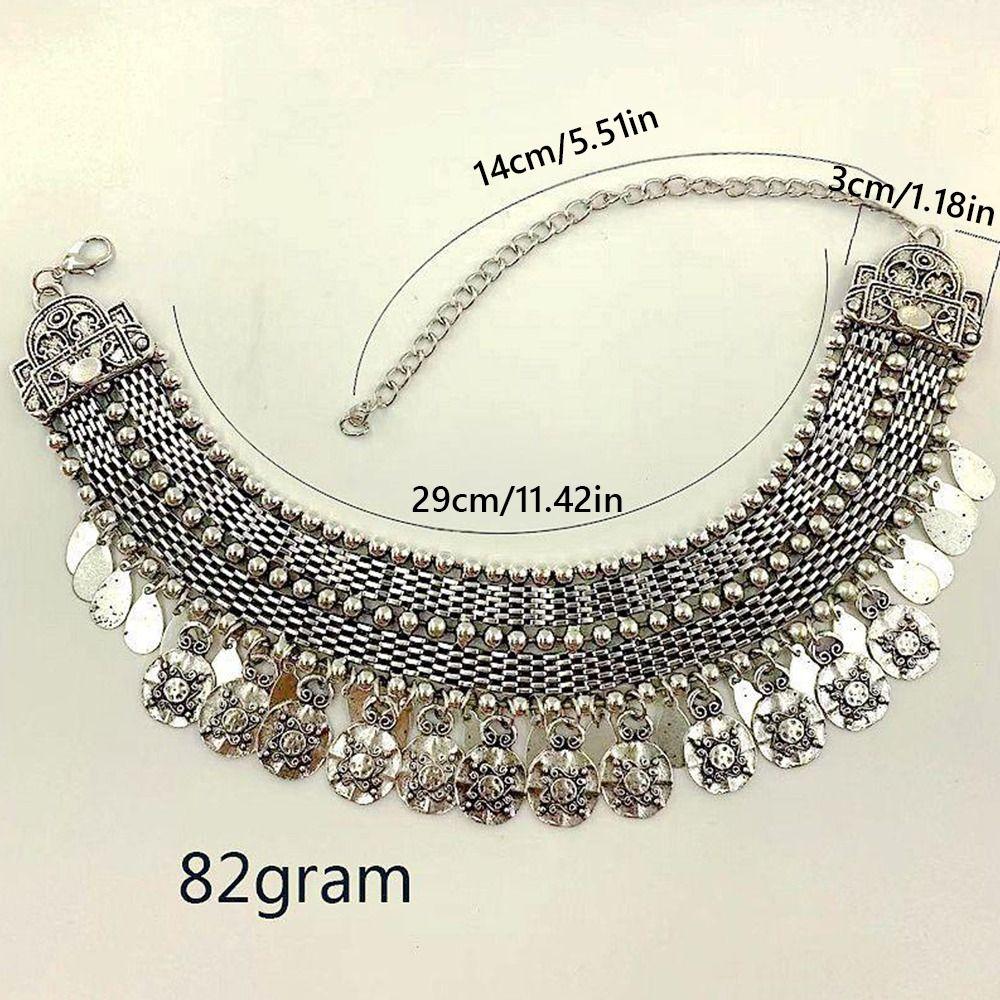 Geometric Shape Vintage Necklaces Alloy Turkish Necklaces Fashion Boho Necklaces  Vintage Look