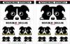 Peep Dog Sticker [Border Collie Black & White] Dog Car Sticker Indoor Outdoor UV