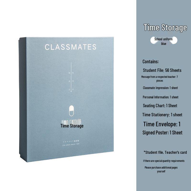 Qinghe Ji Fresh Creative Time Capsule: Primary School Graduation Memory Book for Junior High & Senior Students