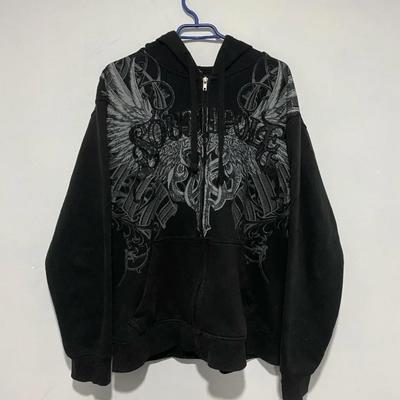Y2K Sokak Yeni Moda Bol Kafatası Baskılı Kazak Kapüşonlu Erkek Harajuku Vintage Hip Hop Popüler Günlük Spor Kapüşonlu Kazak