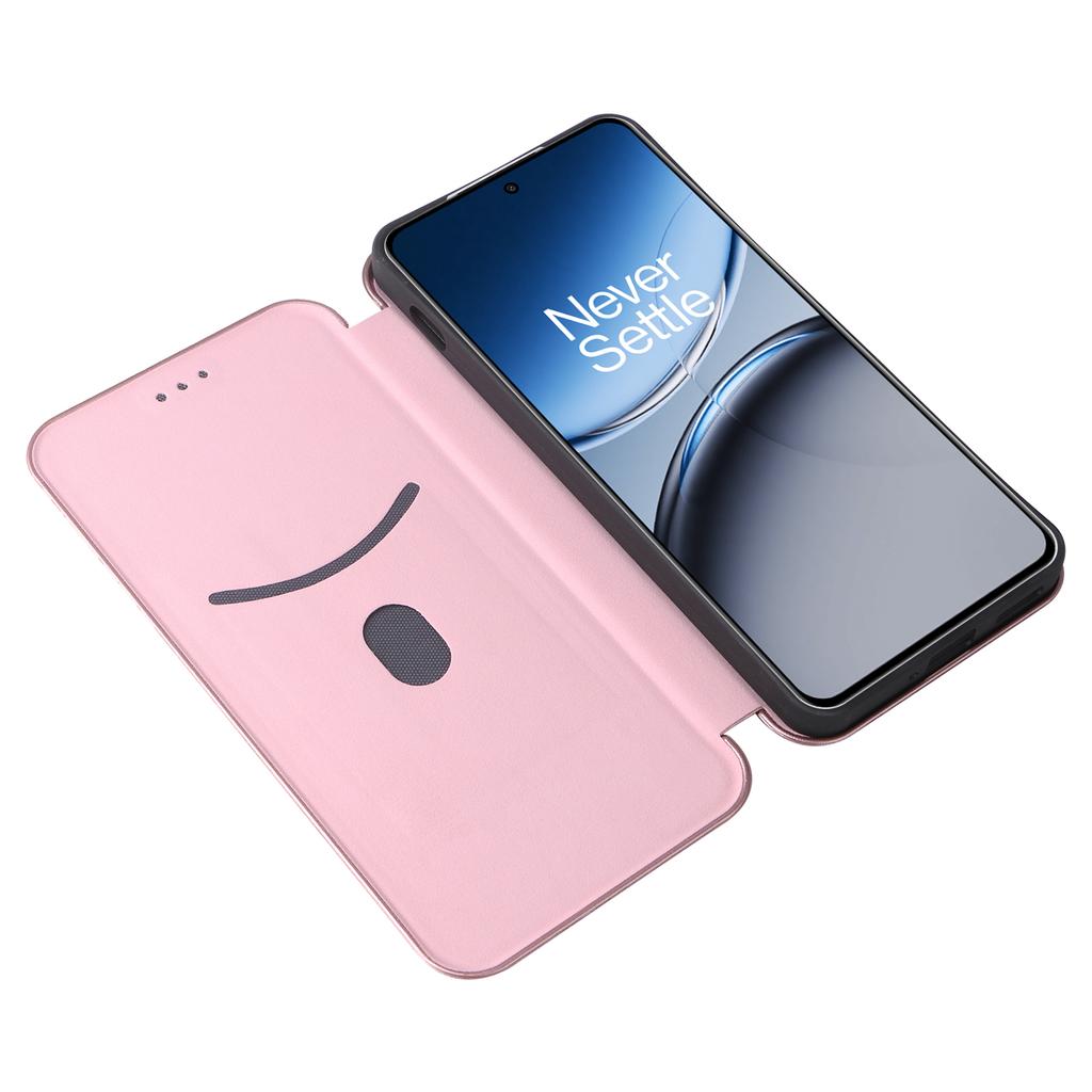 Für OnePlus Nord 4 Hülle Kohlefasertextur Sturzsichere PU-Leder-Handyhülle