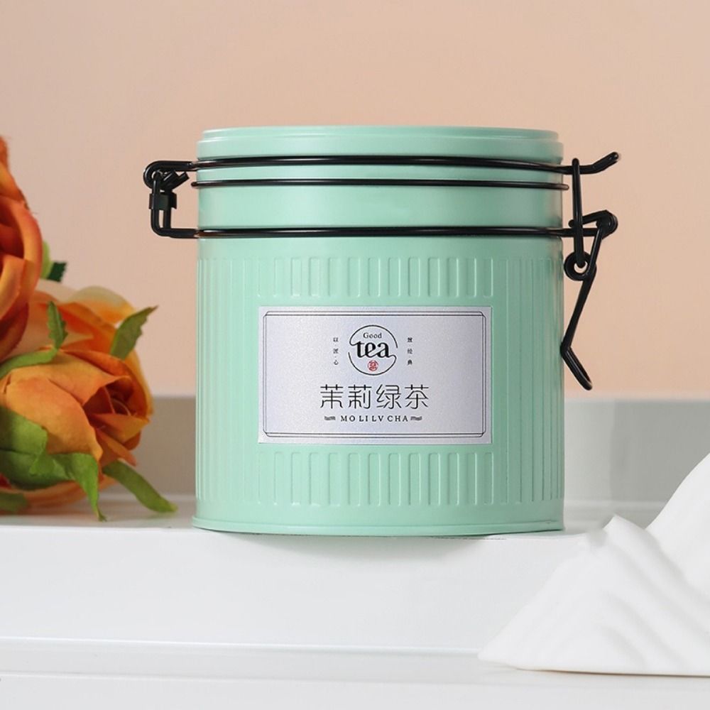 Tinplate Tea Tin Can Round Candy Jar Multi-functional Tea Packaging Box  Coffee