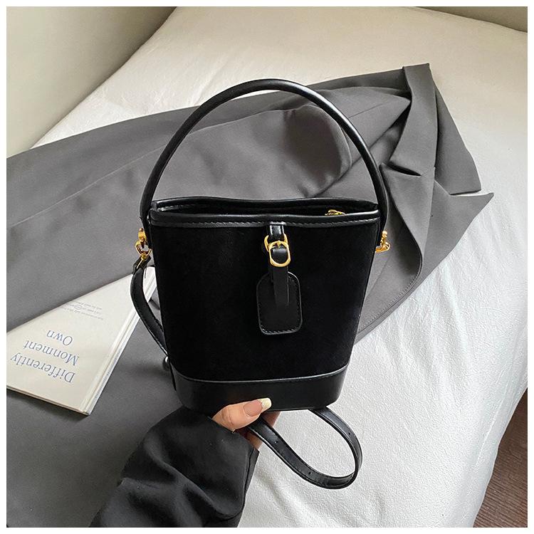 Осень новая мода повседневная сумка-ведро ретро дизайн плечевая сумка-мессенджер текстурная сумочка женщины