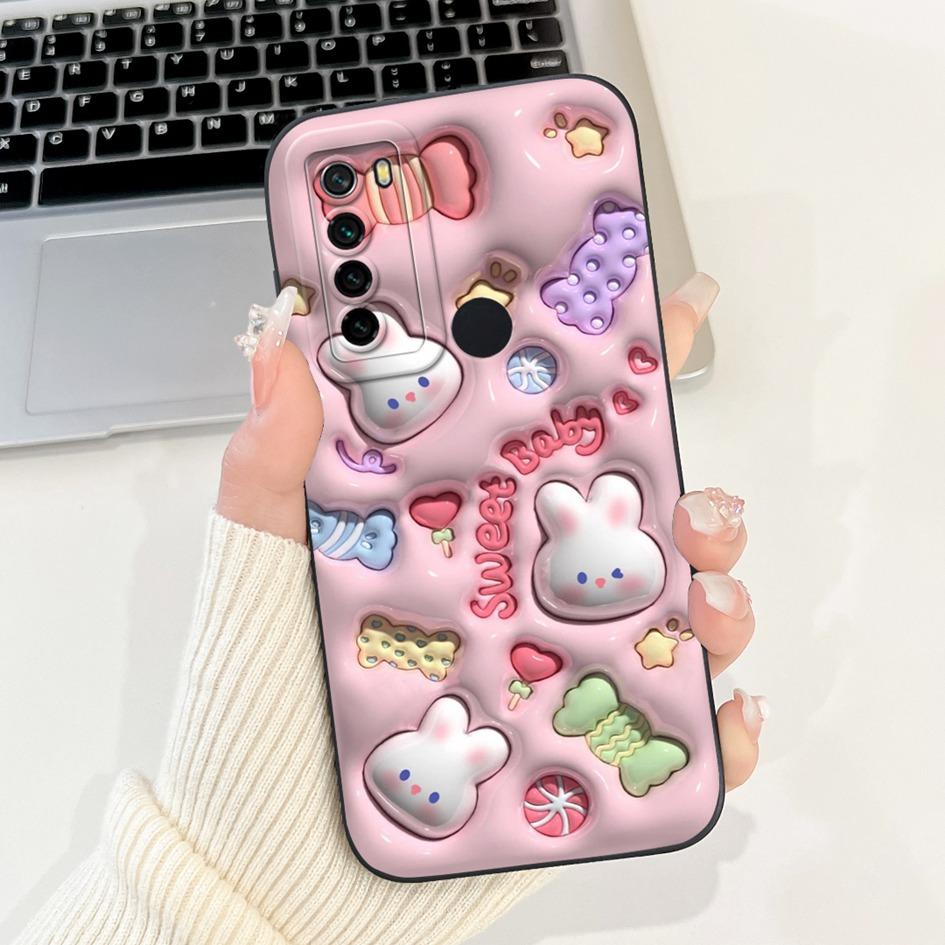 For Xiaomi Redmi Note 8 Case Luxury Flower Cactus Soft Silicone Camera Protection Cover For Redmi Note 8T Coque Note8 Phone Case
